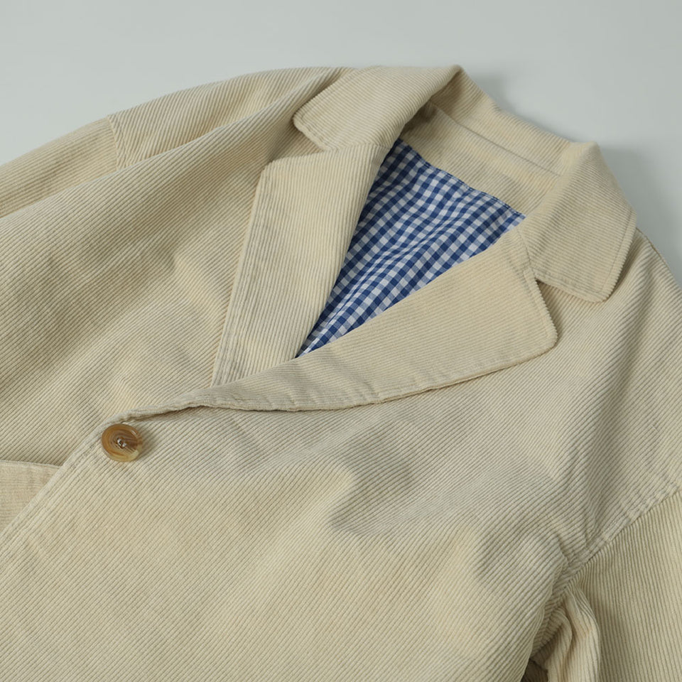 Pure cotton corduroy comfortable loose fit drop shoulder suit jacket